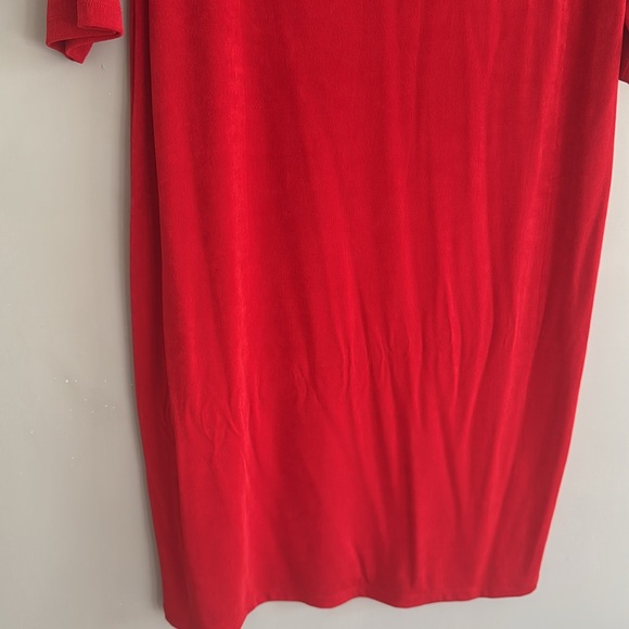 Chico's Classic Little Red Dress 3/4 Sleeves Stretch Chico’s Size 3 - Picture 5 of 5